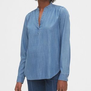 Gap denim popover shirt in Tencel